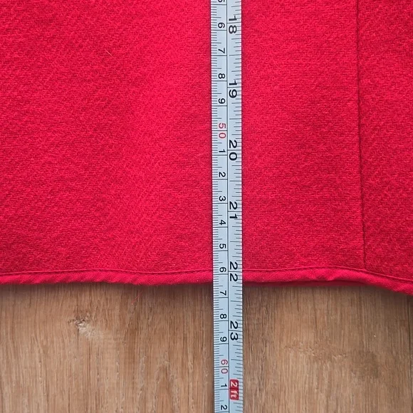 1980s Chester Weinberg Red Wool Blazer Sz L - Picture 10 of 11